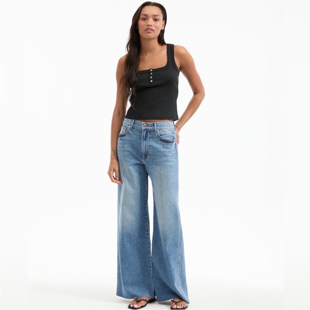 Veronica Beard Medium Light Blue Wide Leg Jeans